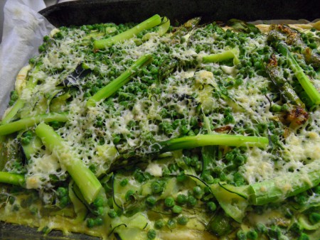 Krehký zelený koláč.