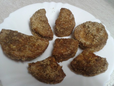 Chrumkavé baklažánové nugetky.